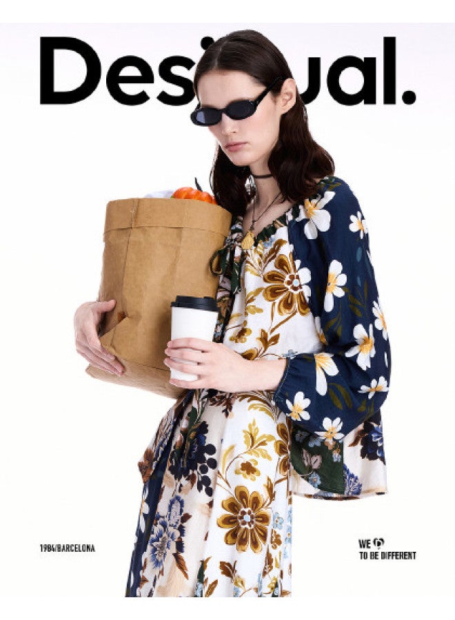 DESIGUAL Women'S Shirt With Patchwork Print Insert Design For Fall/Winter 2025 - Image 1