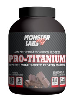 Monster Labs Pro Titanium 100% Fast-Absorption Whey Protein, 30 Grams of Protein with 3g Creatine, 3.5g BCAA, 13.5g Amino Acids - Double Chocolate, 5.18 Lbs, 54 Servings
