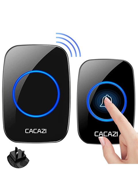 Wireless Doorbell with LED Flash, Wide Range, Variety of Sounds and Volume Levels, Portable for Home or Office, Anti-Theft Design