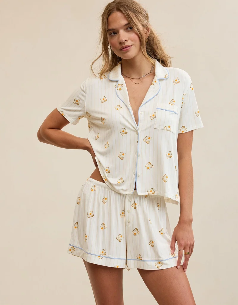 Aerie  Aerie Real Soft® Short Sleeve Pajama Shirt for Women | Best Price UAE