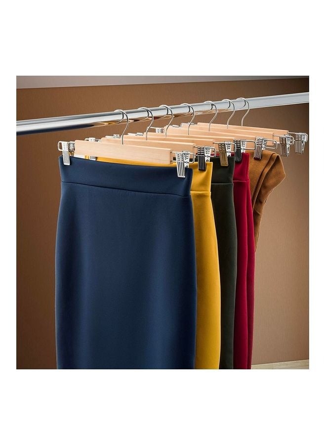 20-Piece High Grade Wooden Pants Hangers With Metal Clips  - Image 2