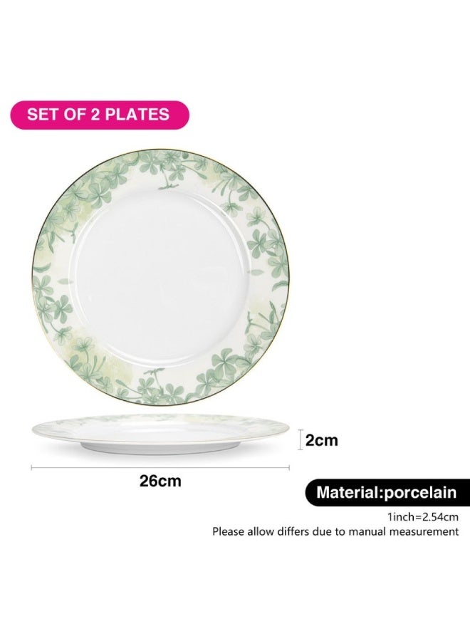Fissman Dinner Plates Set 2pcs 26cm Fine Bone China Serving Plates - Image 5