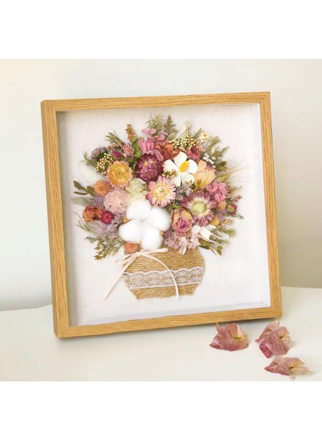 NANAO إطار عرض صندوق الظل 2 قطعة، إطار صورة صندوق الظل 8x8 بوصة، إطار صورة ثلاثي الأبعاد أعمق 3 سم، للميداليات، الحرف اليدوية، تذكار الزفاف (لون الخشب 8x8 بوصة) - Image 3