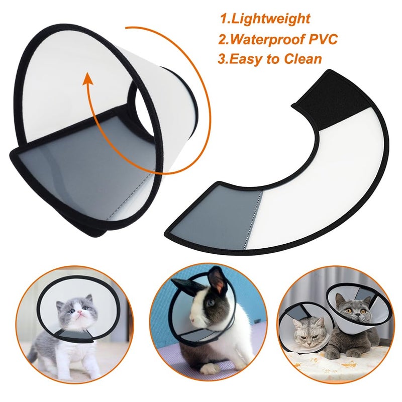 Vivifying Cat Cone Collarâ€“ 3 Sizes Lightweight Soft Edge Recovery Cone for Cats, Adjustable Plastic Elizabethan Anti-Lick E-Collar for Post-Surgery Protection (Small) - Image 5
