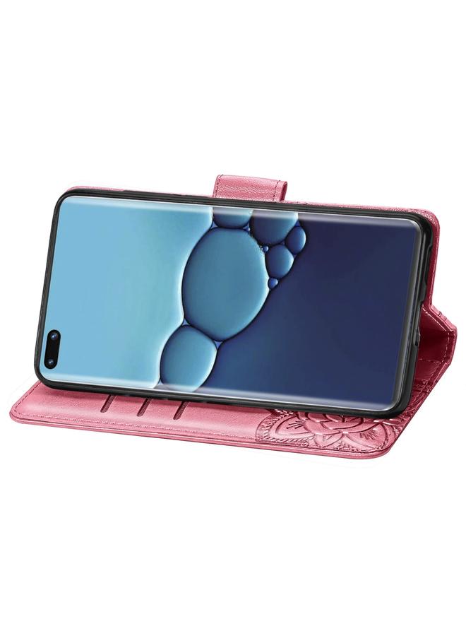 Zaboon Case For Huawei P40 Pro Butterfly Love Flower Embossed Horizontal Flip Leather Case with Bracket / Card Slot / Wallet / Lanyard - Image 4