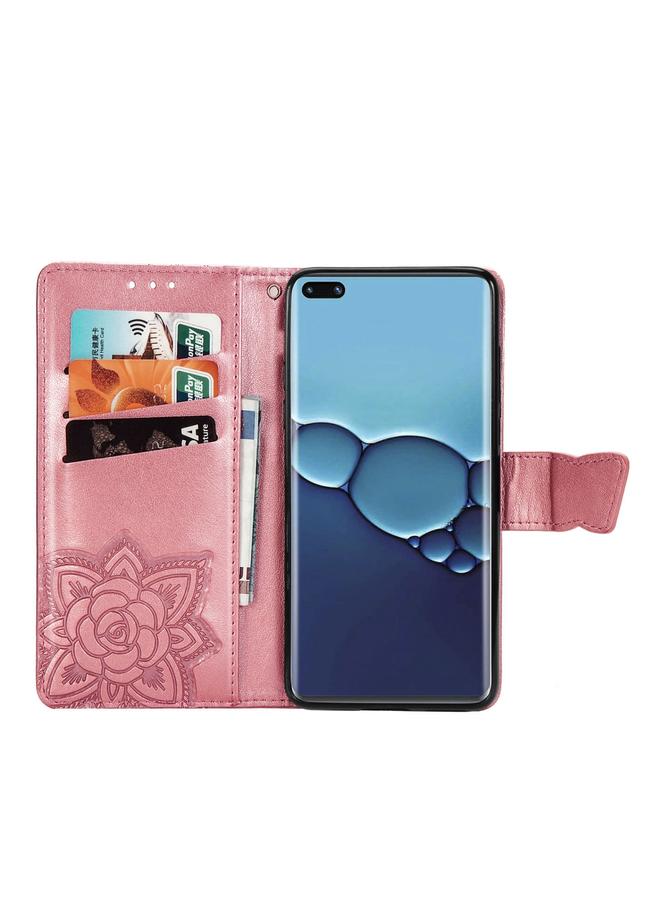Zaboon Case For Huawei P40 Pro Butterfly Love Flower Embossed Horizontal Flip Leather Case with Bracket / Card Slot / Wallet / Lanyard - Image 3