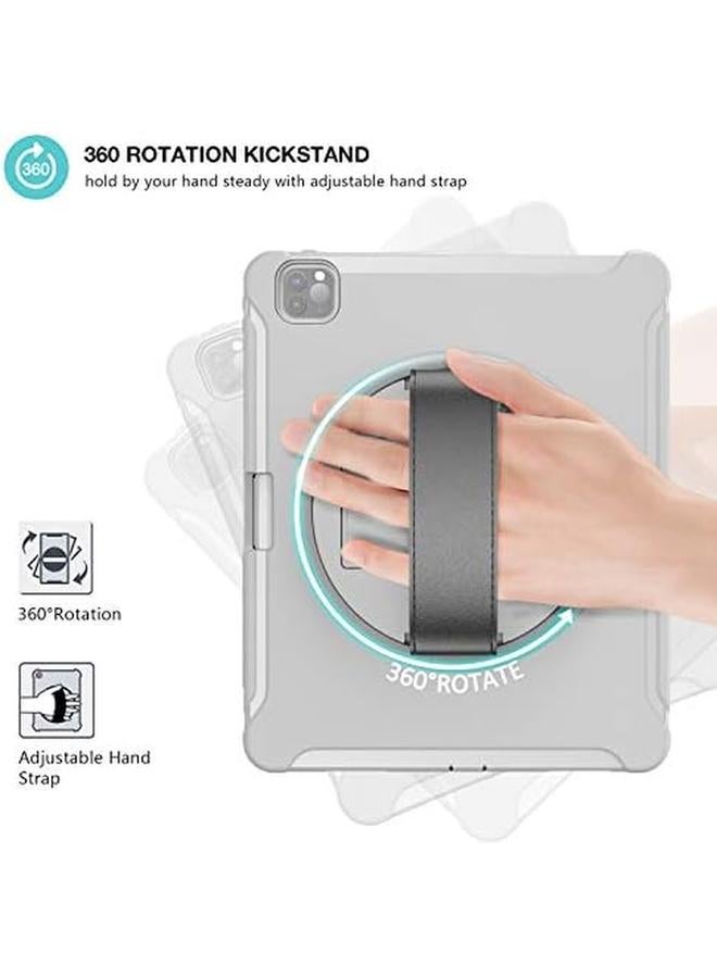 Procases Rugged Case For Ipad Pro 12.9 2020 2018 Support Apple Pencil 2 Charging Heavy Duty Kickstand Protective Cover For Ipad Pro 12.9" 4Th Generation 2020 3Rd Gen 2019 Grey - Image 3