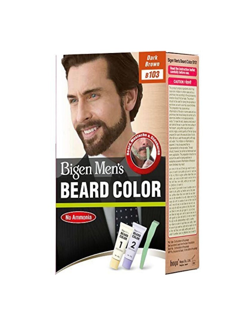 Bigen Bigen Mens Beard Colour Dark Brown 100 gm 