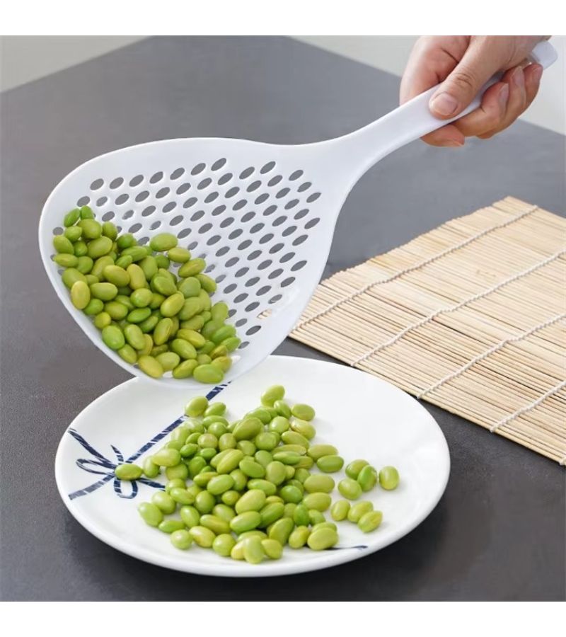 White 2 Pack Fine Mesh Noodle Colander Food Grade Long Handle Heat Resistant Quick Drainage Non-Slip Grip For Pasta And Noodles - Image 4