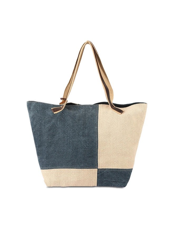 كومال سي حقيبة كومال سي توت قماشية ثنائية اللون للنساء - حقيبة يد أنيقة وواسعة بسحاب إغلاق آمن - حقيبة خفيفة الوزن للتسوق والعمل والسفر مع أحزمة كتف مريحة - Image 4