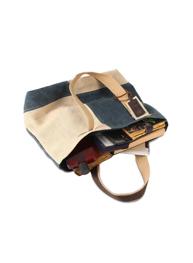 كومال سي حقيبة كومال سي توت قماشية ثنائية اللون للنساء - حقيبة يد أنيقة وواسعة بسحاب إغلاق آمن - حقيبة خفيفة الوزن للتسوق والعمل والسفر مع أحزمة كتف مريحة - Image 2