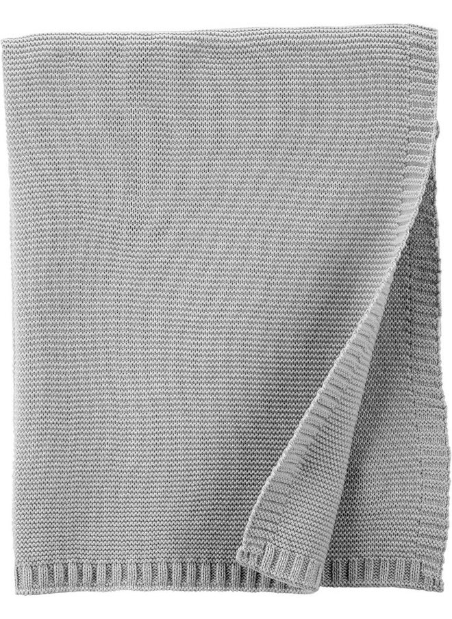 Simple Joys by Carter's Simple Joys by Carter's Neutral's Sweater Knit Blanet, Grey, OSZ  - Image 1
