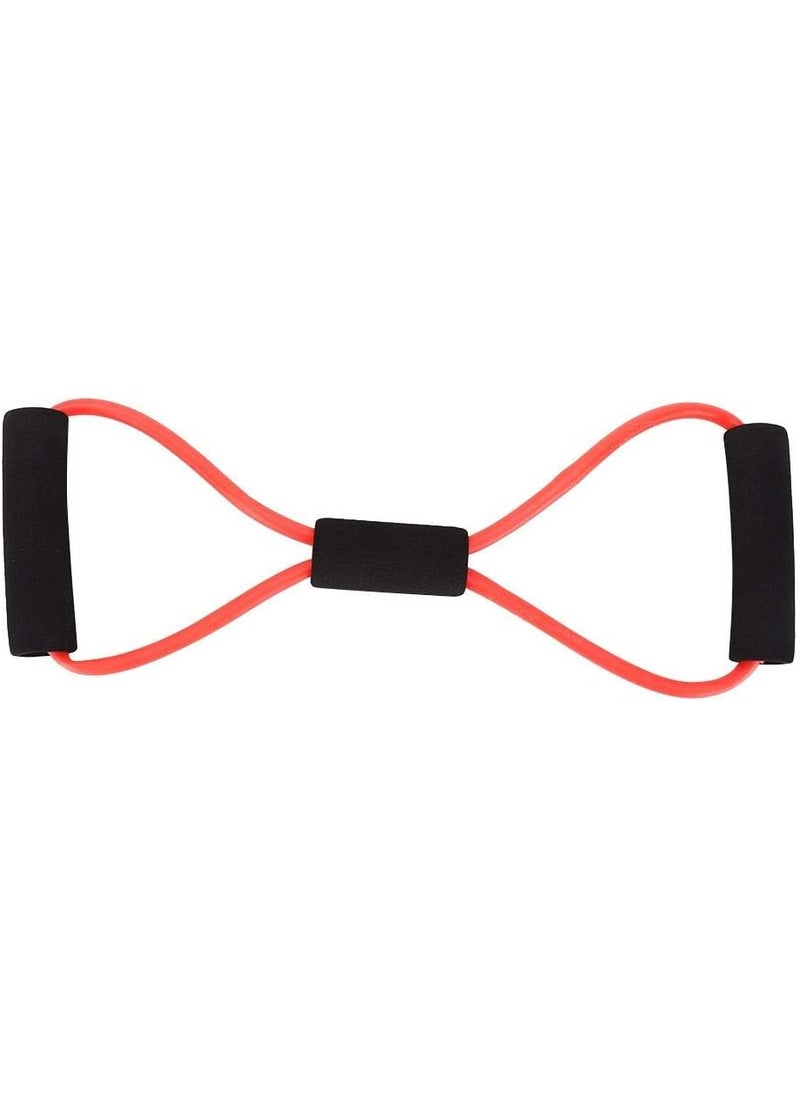 Wchiuoe Bands Chest Expander Muscle Exerciser for Men Women 8Shaped Tensioner Stretch Band Shoulder Arm Elastic Rope for Chest Expansion Exercise Yoga Home Practice Red  - Image 1