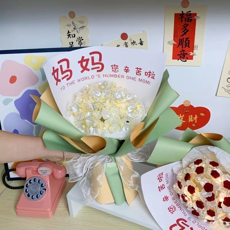 Mother'S Day Gift Diy Magnolia Flower Holding Flower Rose Bouquet Material Bag For Mom And Girlfriend Gift - Image 5