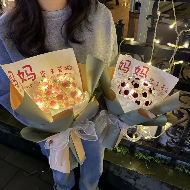Mother'S Day Gift Diy Magnolia Flower Holding Flower Rose Bouquet Material Bag For Mom And Girlfriend Gift - Image 3