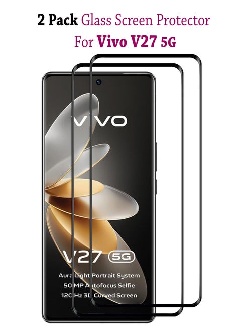 2 Pack Screen Protector For Vivo V27 5G - Black
