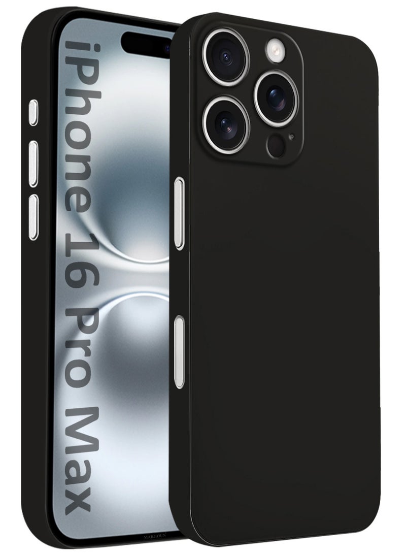 CATANES Thin Case for iPhone 16 Pro Max, Back Cover Sturdy Durable Ultra-Thin Case Drop Protection Cover Clear - Black - Image 1