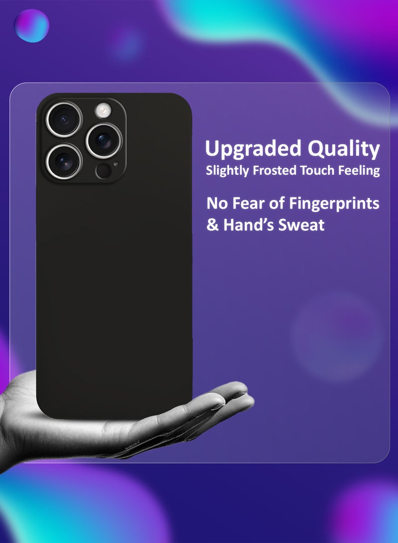 CATANES Thin Case for iPhone 16 Pro Max, Back Cover Sturdy Durable Ultra-Thin Case Drop Protection Cover Clear - Black - Image 2