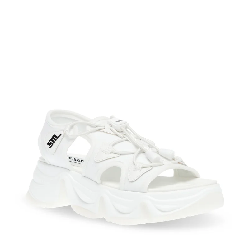 STEVE MADDEN Chivalry White Women's Sandals