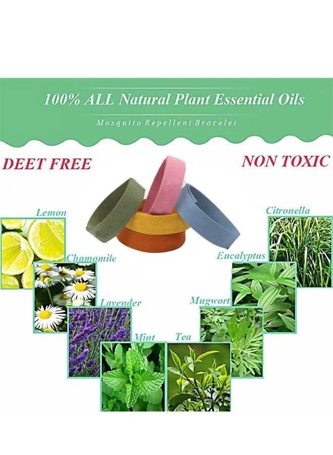 Generic 5-Piece Outdoor Insect Repellent Bracelet,Waterproof Outdoor Bug Repellent Wristbands Safe for Adults and Kids  - Image 2