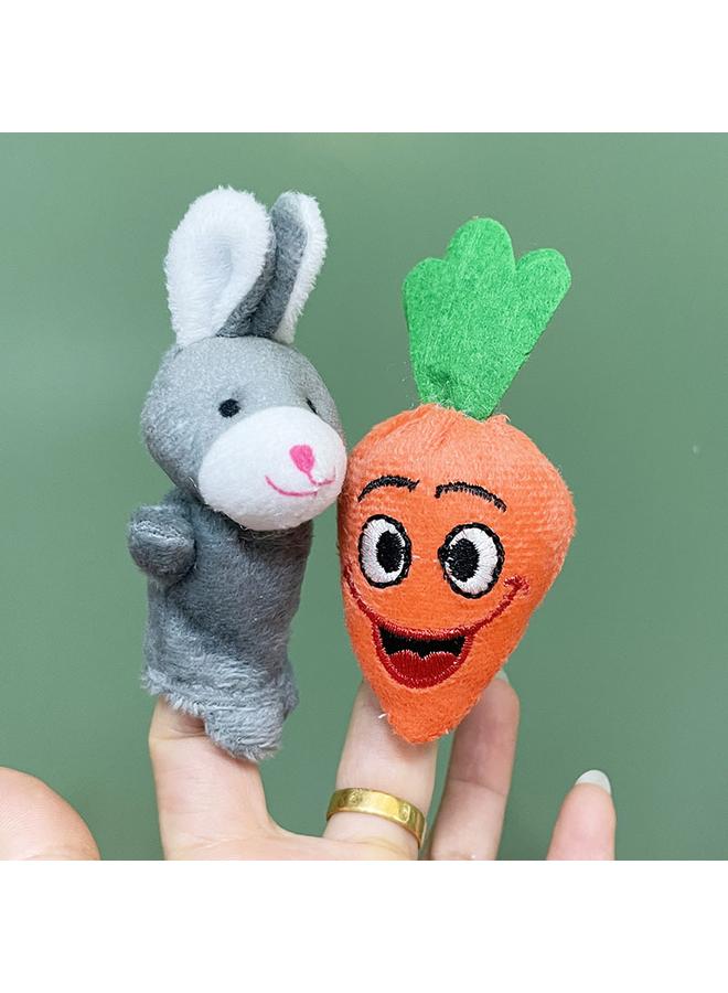 Bluejw 2025 New Cartoon Animal Plush Toy Finger Doll Baby Soothing Finger Doll Panda Rabbit - Image 1