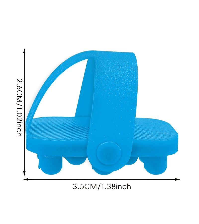 Blue Manual Thumb Massager Finger Acupoint Tool Hand Palm Arm Roller Holiday Gift - Image 2