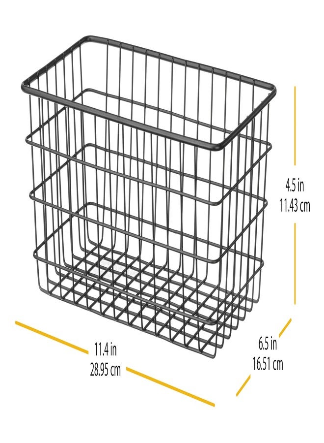 Whitmor 4 Pack Black Wire Storage Baskets for Office, Pantry, Kitchen Bins & Freezer Organizing - Image 2