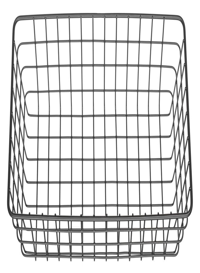 Whitmor 4 Pack Black Wire Storage Baskets for Office, Pantry, Kitchen Bins & Freezer Organizing - Image 4