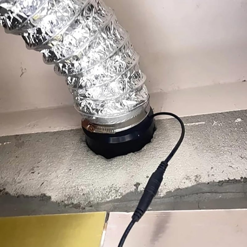 Black Inline Duct Fan 12V 6W 50mm Exhaust Blower For Air Circulation Solar Panel - Image 3