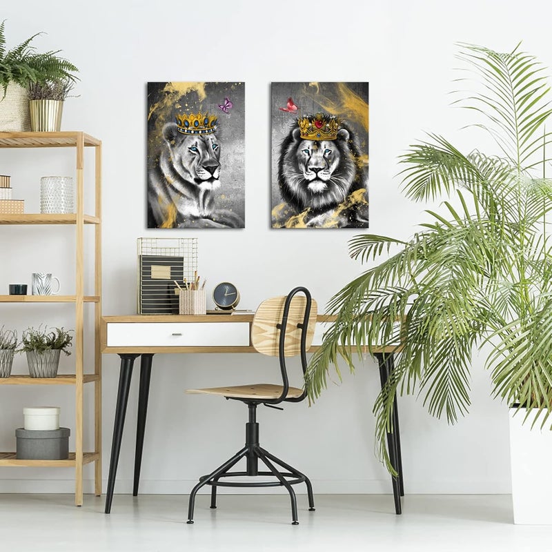RnnJoile Lion King and Queen Canvas Wall Art - Image 5