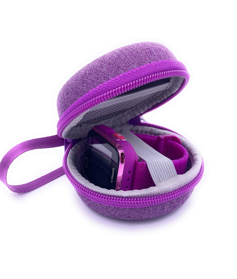 xcivi New Carrying Case for VTech KidiZoom Smartwatch DX4, DX3, DX2, gizmo watch/watch 2 and Little Tikes Tobi/Tobi 2 Robot Smart Watch for Kids, for Vtech Kidizoom Smartwatch Accessory (Purple) - Image 1