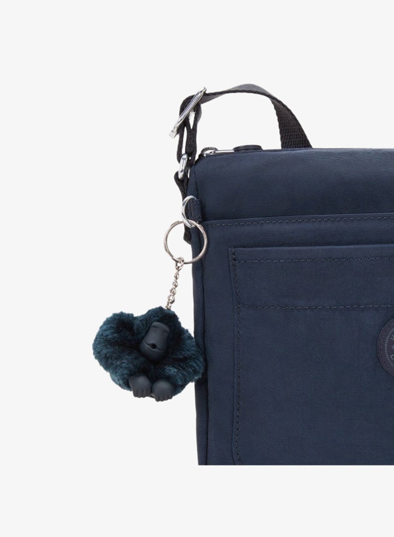 kipling Sebastian Medium crossbody bag with adjustable shoulder strap Blue Bleu 2 - Image 4