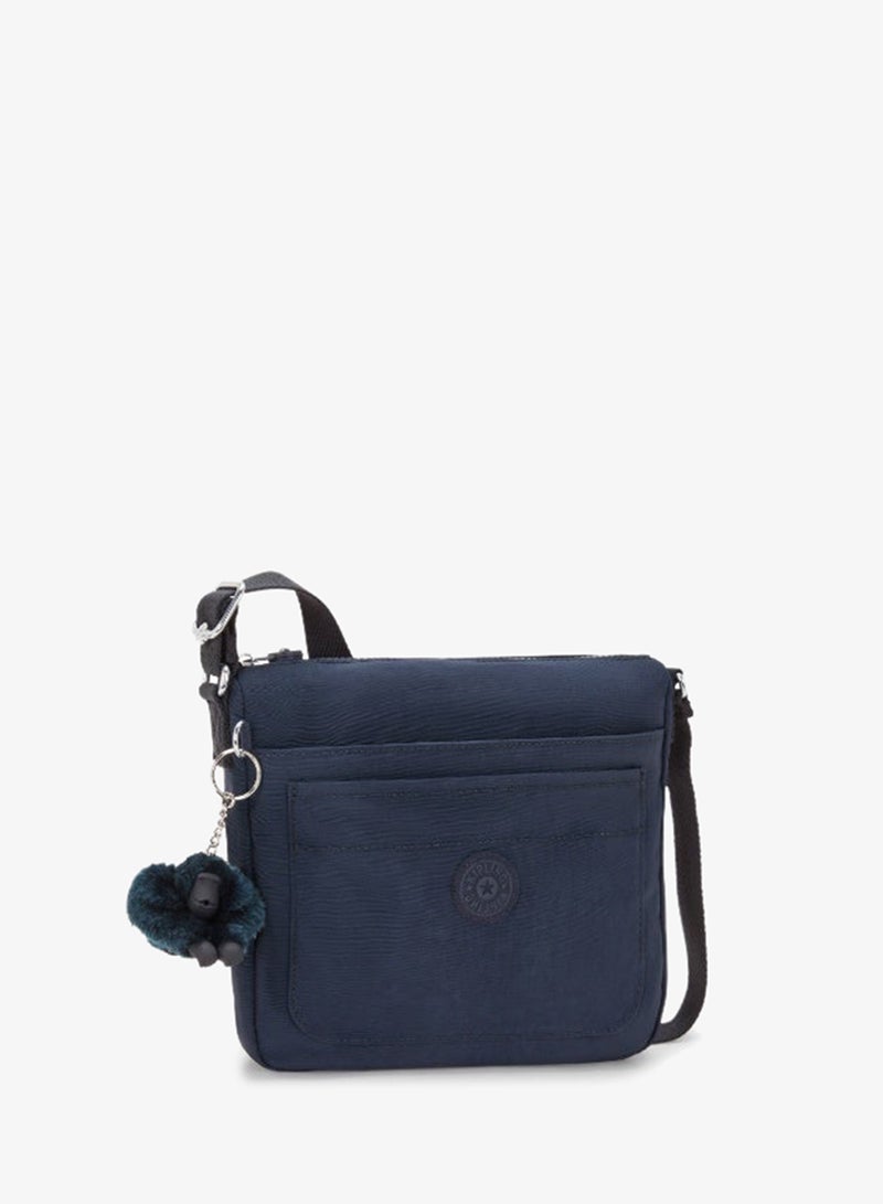 kipling Sebastian Medium crossbody bag with adjustable shoulder strap Blue Bleu 2 - Image 3