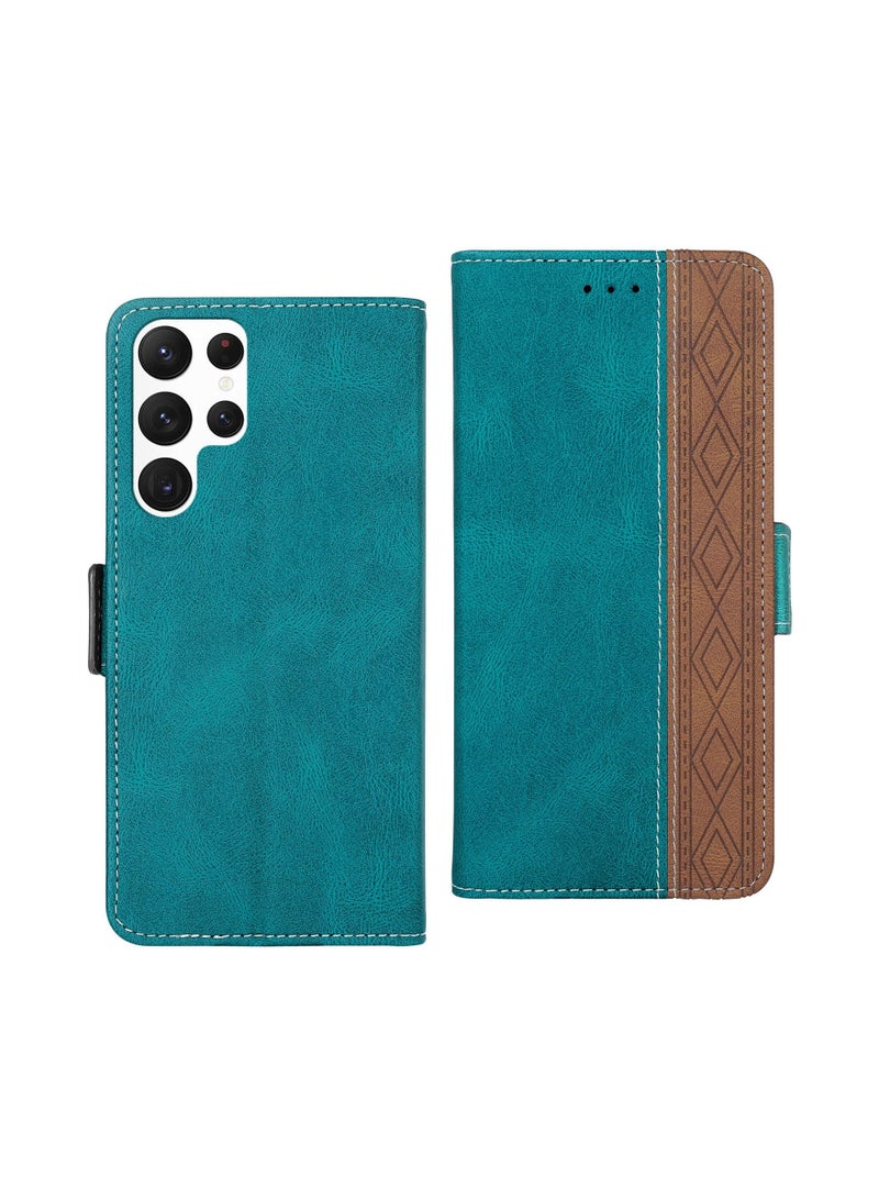 Suteni Flip Cover Magnetic Buckle Card Slots Leather Phone Case for Samsung - Image 1