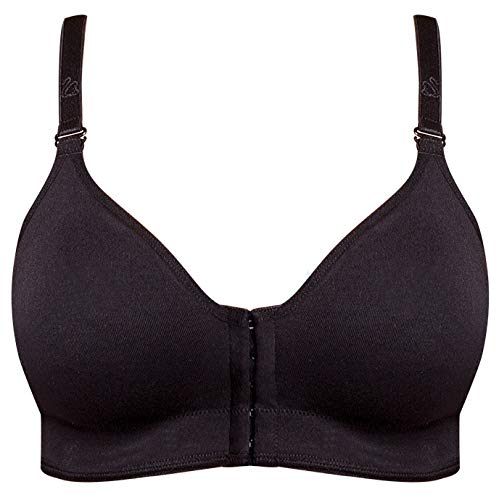 Annette Women's Post-Surgical Softcup Wirefree Bra, Black, 38DD - Image 4