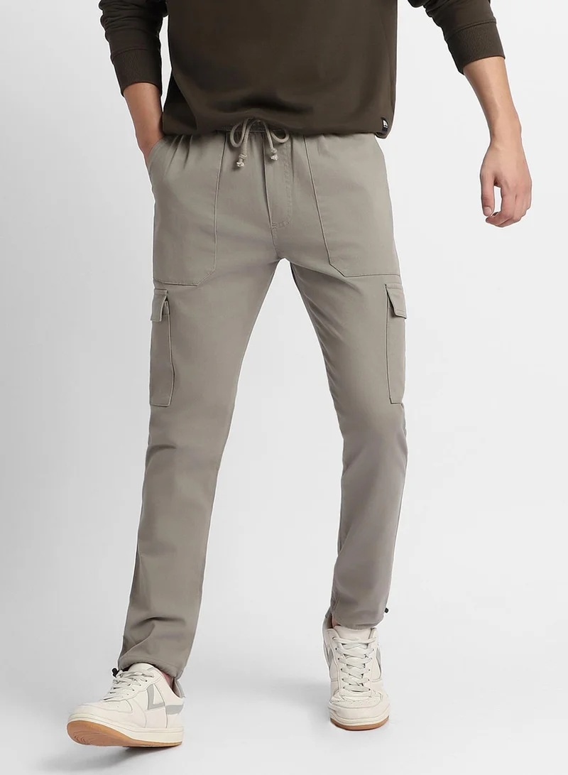 Dennis Lingo Mousse Grey Cargo Joggers For Men