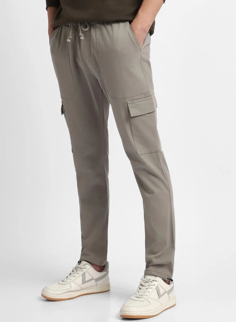Dennis Lingo Mousse Grey Cargo Joggers For Men