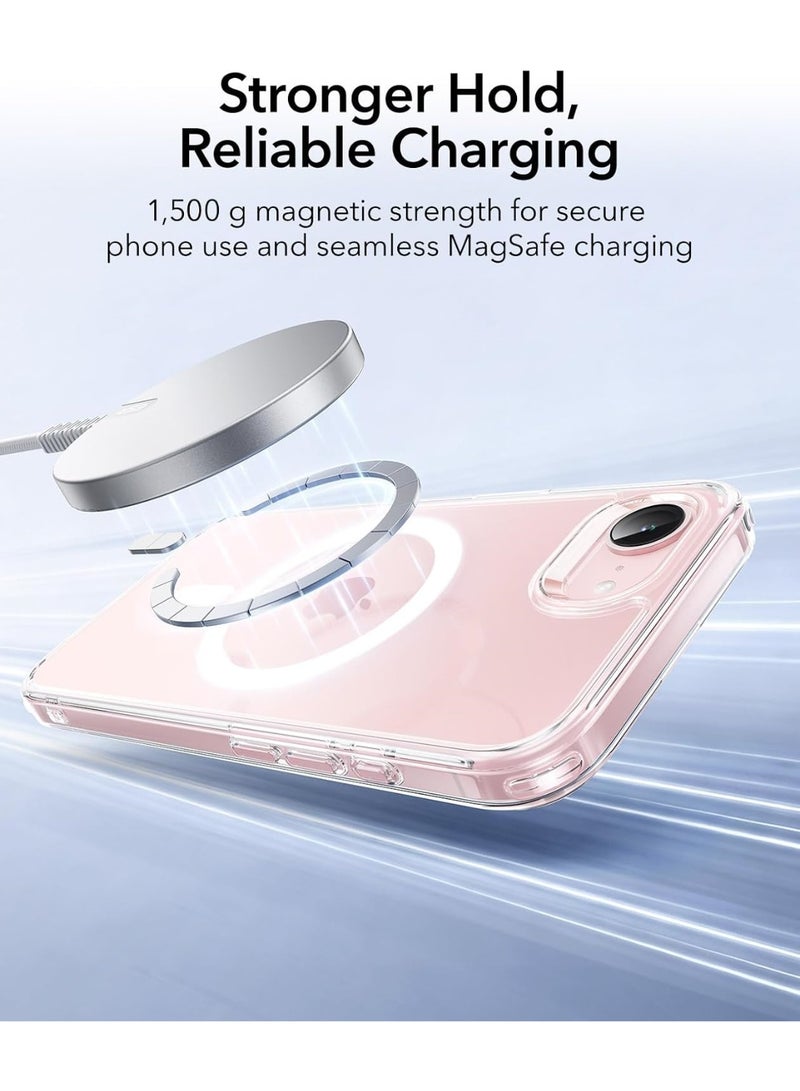 CHEROSIN Transparent Magnetic Phone Case for iPhone 17e/ iPhone 16e Thin Flexible Silicone + PC Acrylic Back Never Yellowing Camera Protection Shockproof Cell Phone Cover - Image 5