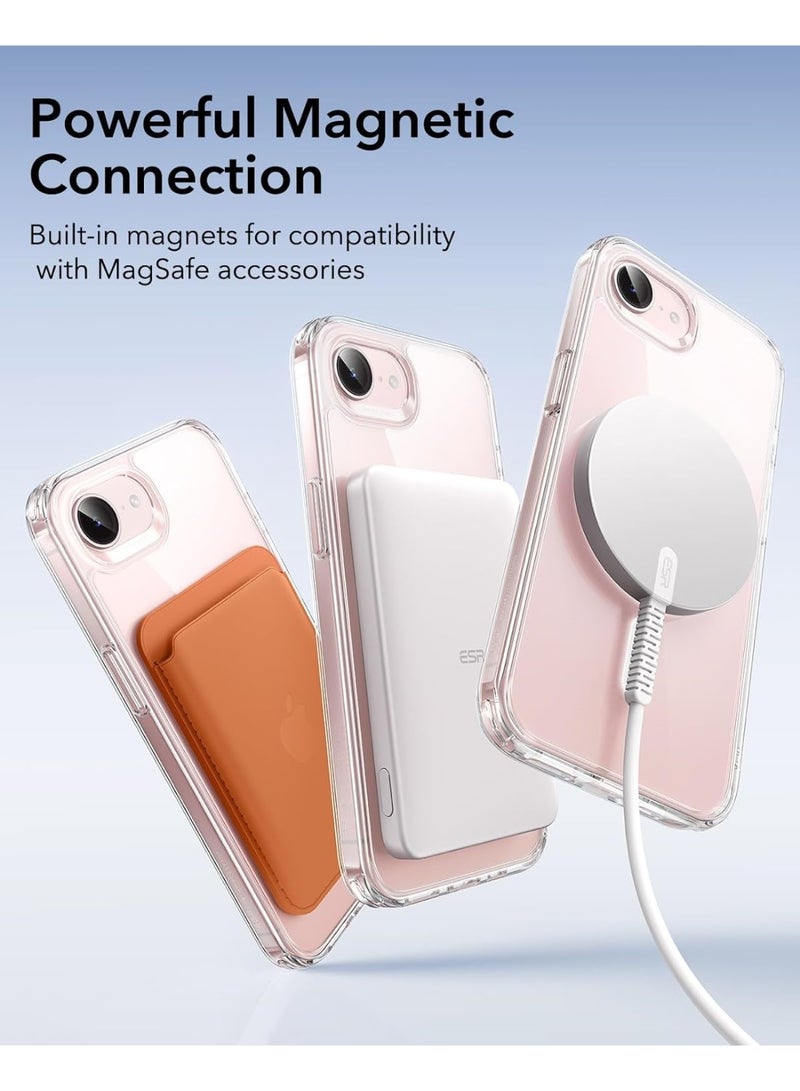 CHEROSIN Transparent Magnetic Phone Case for iPhone 17e/ iPhone 16e Thin Flexible Silicone + PC Acrylic Back Never Yellowing Camera Protection Shockproof Cell Phone Cover - Image 4