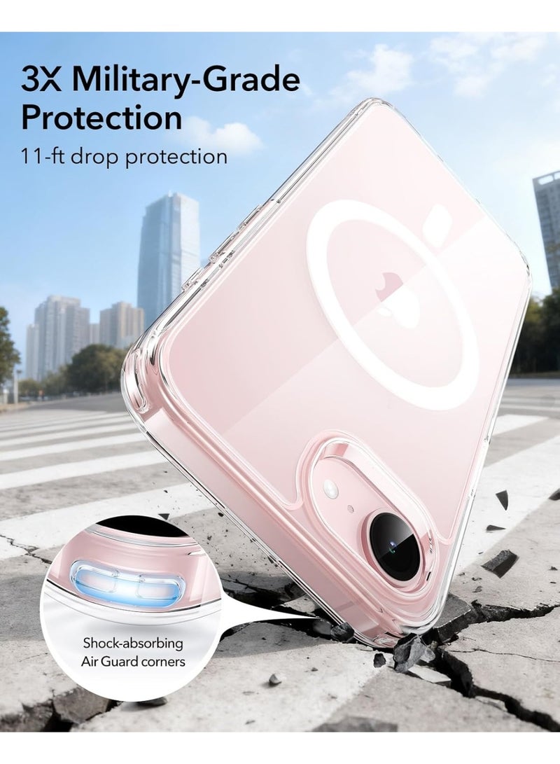 CHEROSIN Transparent Magnetic Phone Case for iPhone 17e/ iPhone 16e Thin Flexible Silicone + PC Acrylic Back Never Yellowing Camera Protection Shockproof Cell Phone Cover - Image 3