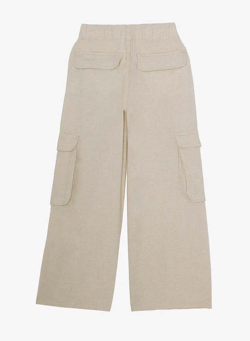 ريبلز مع نمشي Girls Cargo Wide-Leg Pant
