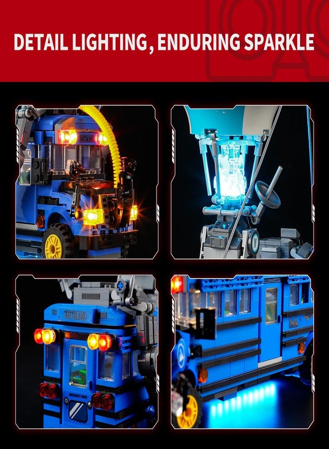 BRIKSMAX طقم إضاءة BRIKSMAX 2.0 لباص المعركة من ليغو - إضاءة LED مبتكرة متوافقة مع ليغو فورتنايت 77073 - مجموعة الطراز غير مدرجة - Image 3