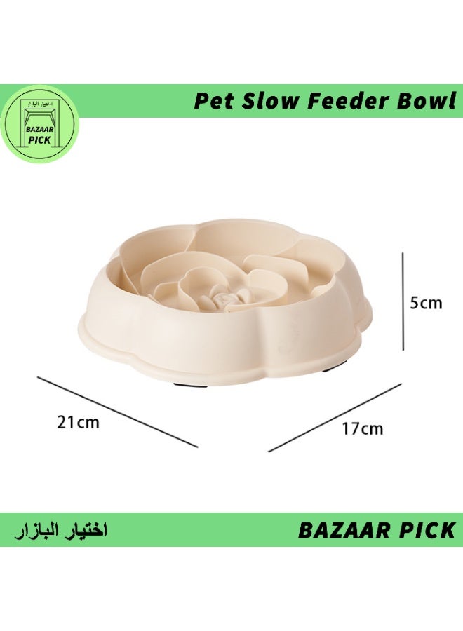 وعاء إطعام بطيء للقطط والكلاب، مضاد للاختناق وغير قابل للانزلاق ومنع الانسكاب - Image 1