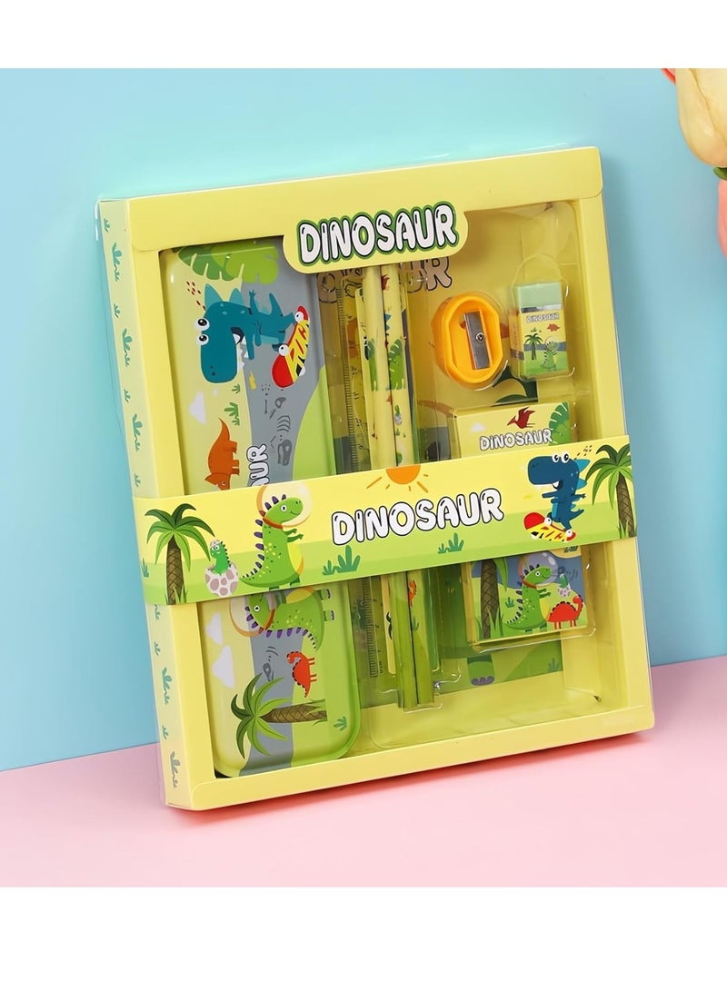 5Pcs Stationary Set for Primary School Students 6 Crayons and A Pencil Box 2 Pencils Sharpener Eraser - Image 4