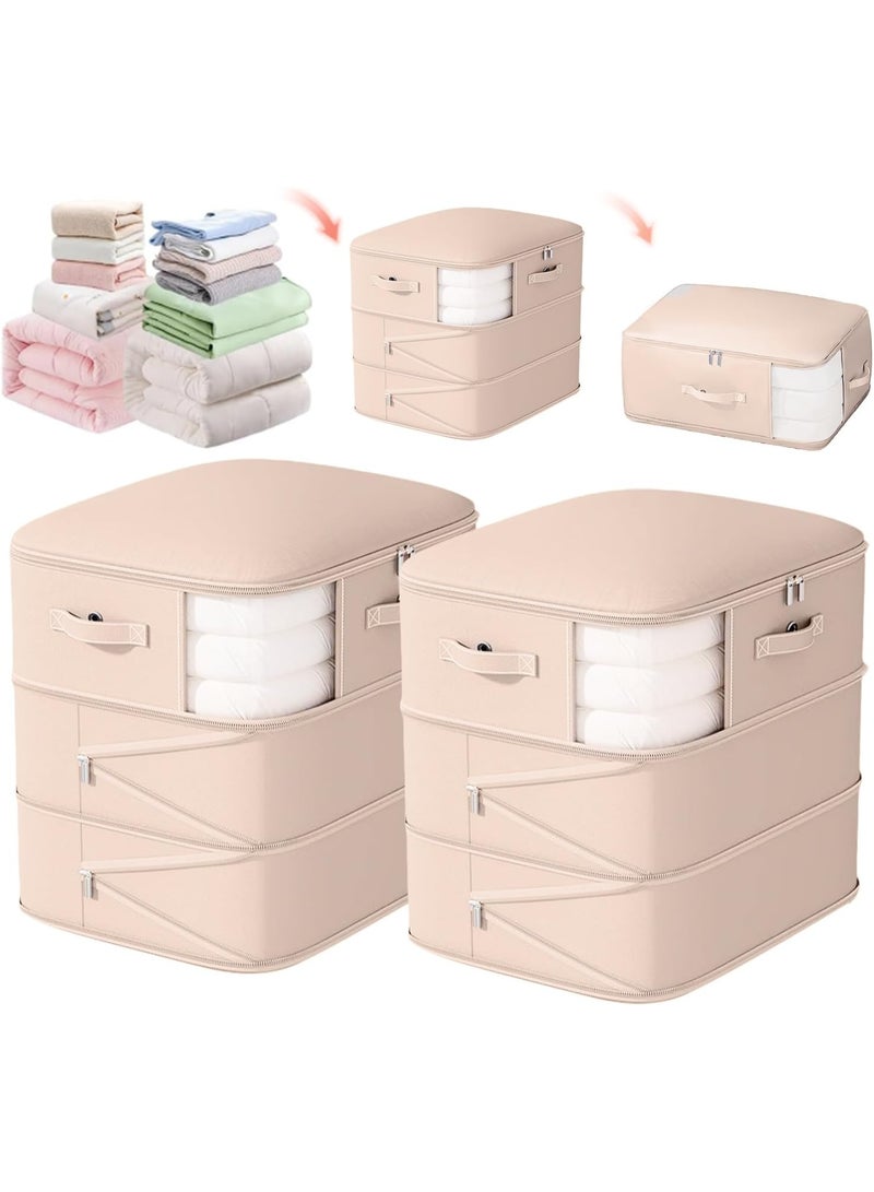 Bukela Portable Storage Bag, Large Capacity Portable Compression Storage Bag, Oversized, Suitable for Clothes, Quilts, Pillows, Sofa Cushions, Duvets, Ideal for Bedrooms and Living Rooms, Space-Saving Organizer Helper, 4 Styles Available - Image 1