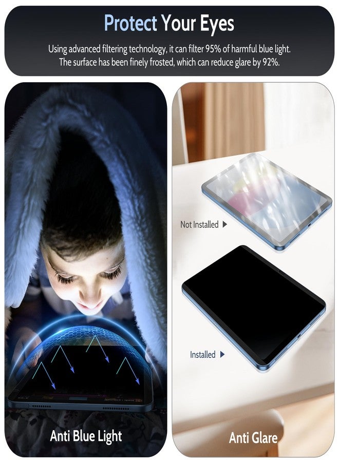 Peslv 4 Way Magnetic Privacy Screen Protector for iPad 10th Gen 2022 10.9" & iPad 11th Gen A16 2025 11", Removable 360 Spy Private Filter, Anti Blue Light Glare Bubble-Free Black Security Protector - Image 4
