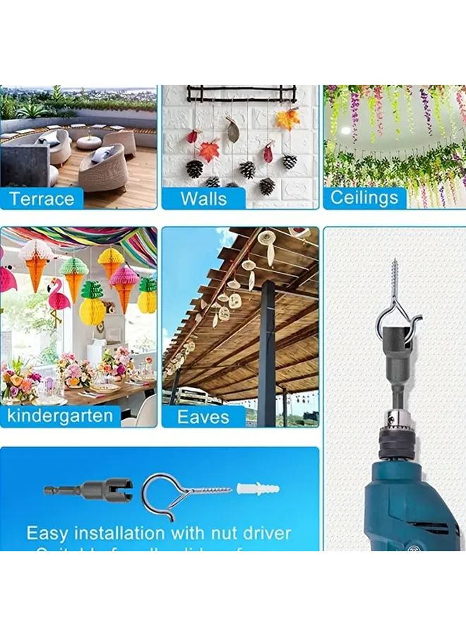 38 قطعة من خطافات التعليق السريعة المصنوعة من الفولاذ المقاوم للصدأ ثقيل الوزن، ومشابك قفل مثبتة على الحائط - Image 3