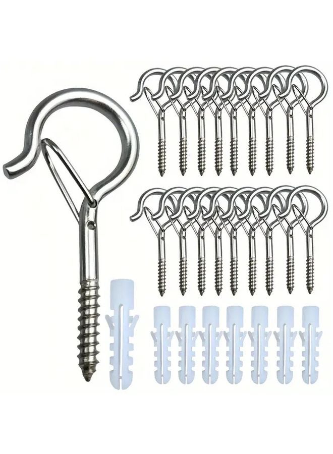 38 قطعة من خطافات التعليق السريعة المصنوعة من الفولاذ المقاوم للصدأ ثقيل الوزن، ومشابك قفل مثبتة على الحائط - Image 2