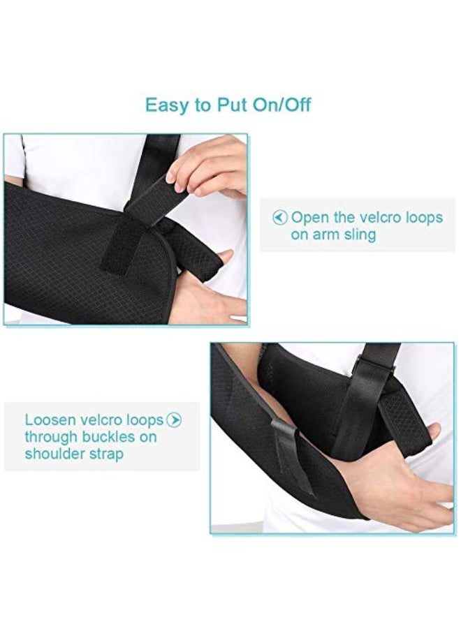klarako - Children's Arm Sling, Breathable Lightweight Arm Rest Shoulder Immobilizer for Broken Arm Wrist Elbow Shoulder Injuries, With Thumb Loop and Shoulder Pad - Image 1