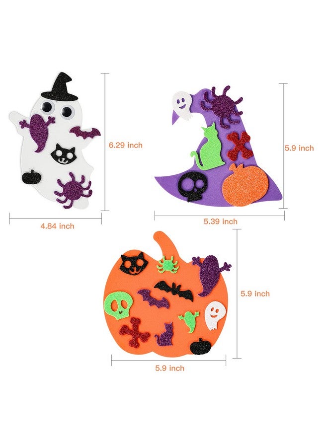 ماكس فن مجموعة ماكس فن 302 قطعة من أشغال الهالوين للأطفال - قرع إسفنجي، ملصقات، زينة على شكل أشباح وقبعات ساحرة لحفلات الأطفال وأنشطة مميزة - Image 4